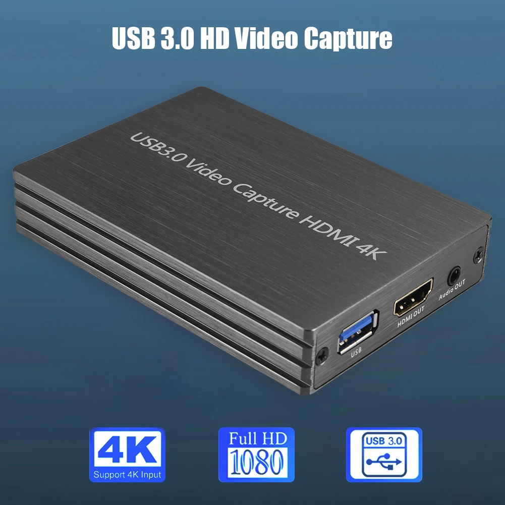 

4K HDMI to USB 3.0 Video Capture Card Dongle 1080P 60fps HD Video Recorder Computer Components and Hardware