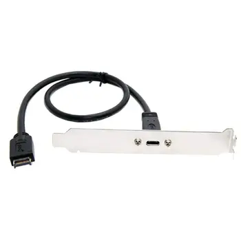 

USB 3.1 Front Panel Header to USB-C Type-C Female Extension Cable with Panel Mount Screw 40cm