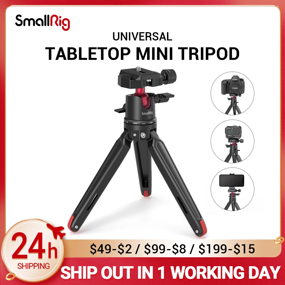 SmallRig Universal Tabletop Mini Tripod with Panoramic Ball Head Tripod