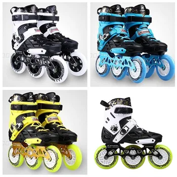 

3 wheels adults roller skates shoes 3X110mm batman multiple use inline skating sneaker for school student young boy slalom patin