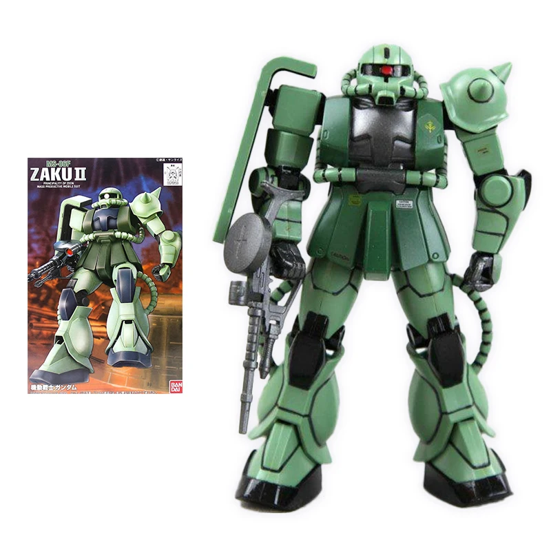 Набор моделей Bandai Gundam аниме фигурка робот игрушка HG 1/144 Zaku 2 Тип F2 Подлинная Gunpla