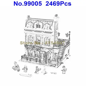 

99005 2469pcs creator expert city street parisian restaurant building block 10243 Toy