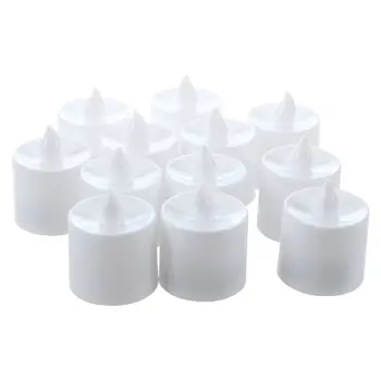

12-Pack Tealight Candle LED White Red Yellow Green Blue Cool white Warm white