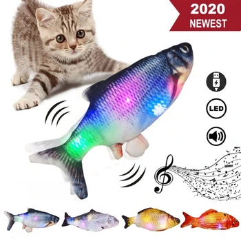 

Electric Simulation Fish Funny Cat Toy Colorful Light Music Swing Electric Tail Light Crucian Carp Toys For Cat Pet Supplies