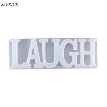 

Crystal Epoxy Resin Mold DIY LAUGH Words Doorplate Listed Casting Silicone Mould
