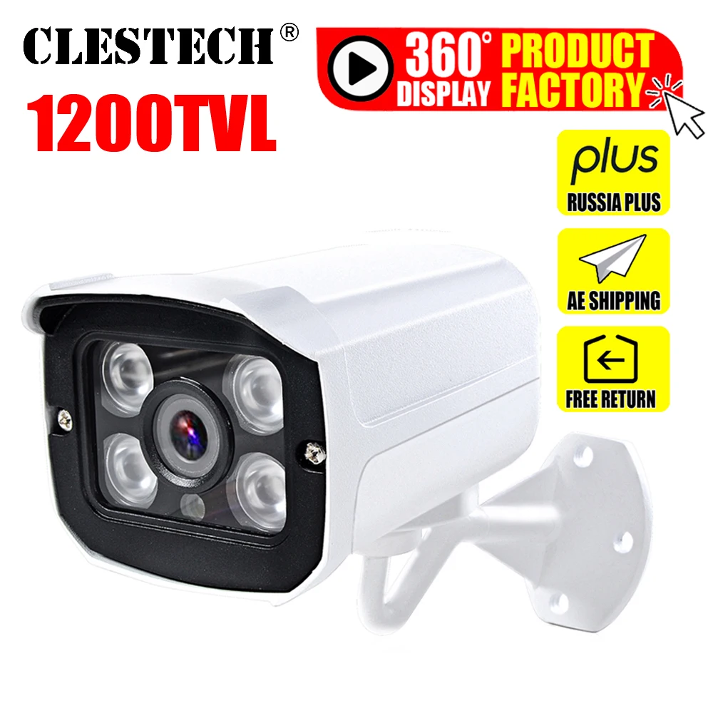 Высокое качество металла 4led Массив 1/3cmos 1200TVL cctv Камера Водонепроницаемый на