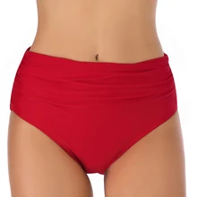 Винтажные женские шорты-бикини, раздельные Шорты для плавания, темно-синий/черный/красный, двойной материал, плотная ткань, S-XXL