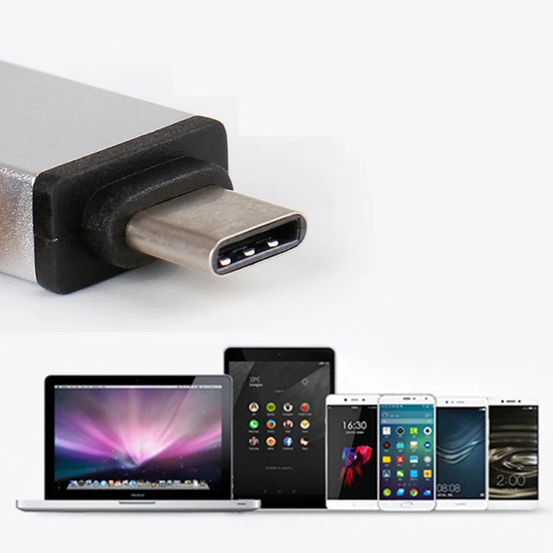 Mini type-C к USB 3,0 адаптер из алюминиевого сплава OTG конвертер для всех типов c мобильных телефонов планшетных ПК DQ-Drop