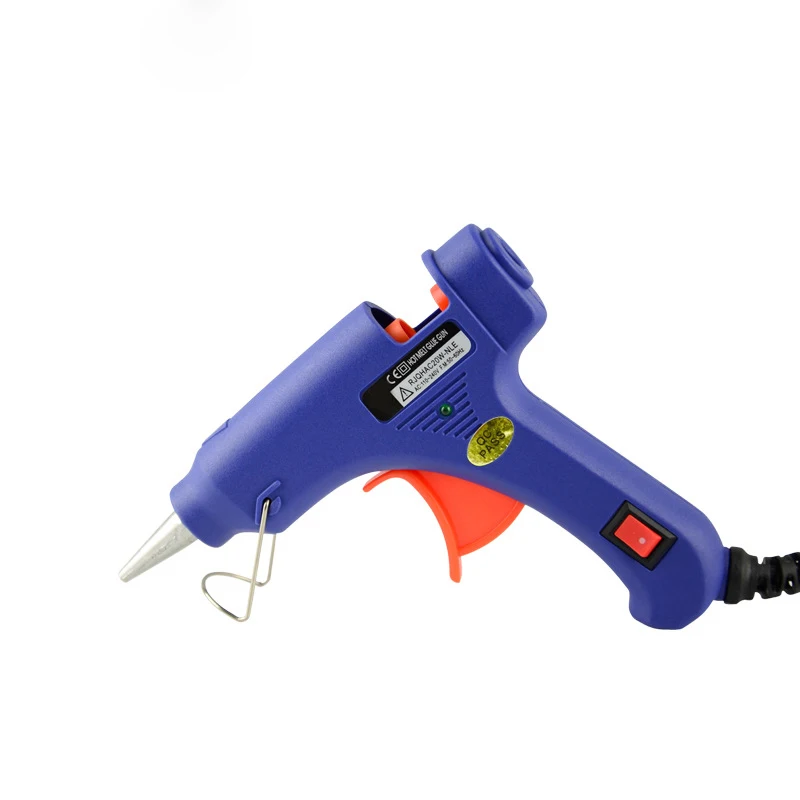 20W 110V-220V Hot Melt Glue Gun with 2Pcs / 10 Pcs 7mm Glue Stick Industrial Mini Guns Thermo Electric Heat Temperature Tools