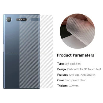 

100pcs/lot 3D Carbon Fiber Protective Film Back Screen Protector For Sony Xperia XZ3 XZ2 XZ1 XZ XZS XA X Compact Premium