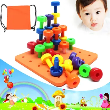 

30Pcs Peg Board Set Montessori Occupational Fine Motor Toy for Toddlers Pegboard Children Kids Toy New