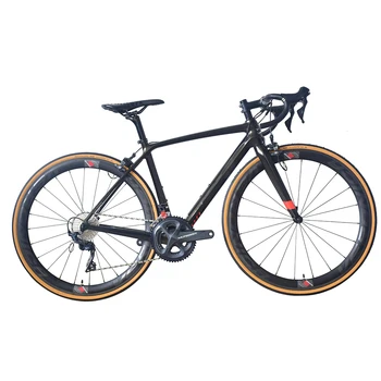 

Cycling Equipment Road Bike Skin Color Tire 700C Carbon Frame / Carbon Fork /Carbon Rim R8000 Ultragra 2*11Speeds