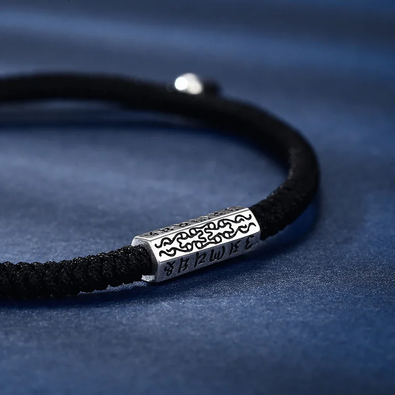Стерлинговое серебро мужской браслет персонализированный браслет на ногу