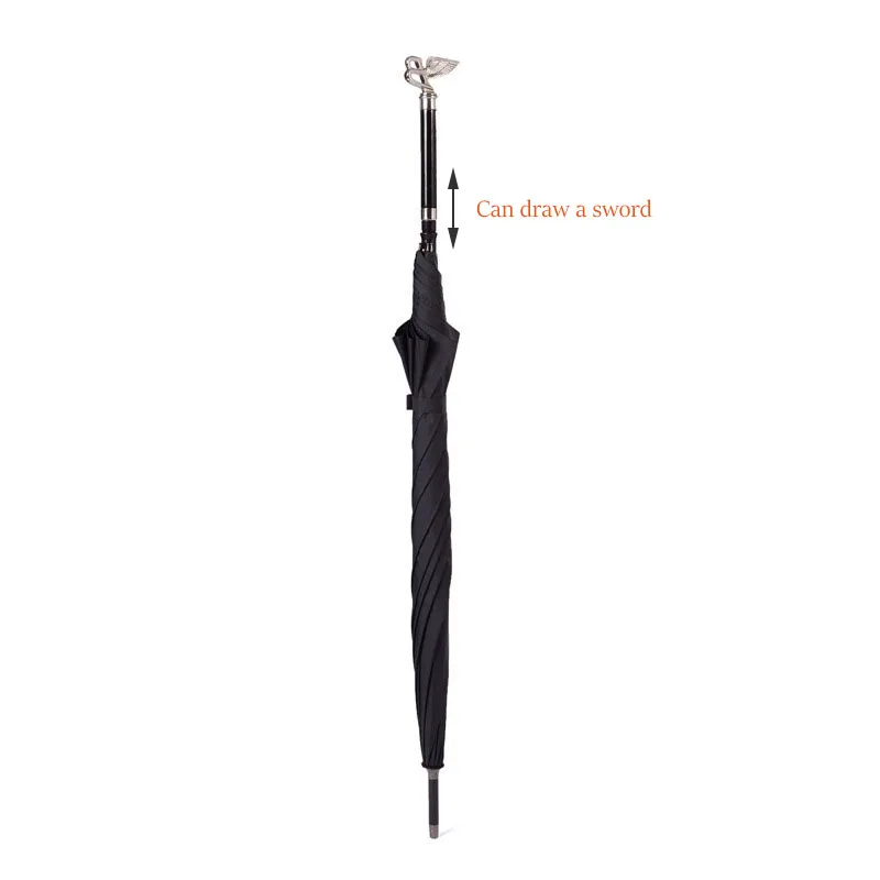 Мужской зонт самурая с длинной ручкой, высококачественный ветрозащитный мужской деловой Зонт с виниловым покрытием, деловой Зонт Bentley - Цвет: Черный