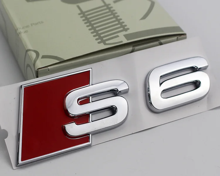 Для Audi A4 A6L модифицированный Автомобильный логотип S3 S4 S5 S6 S7 знак слова RS4 5-6-7-3 логотип после хвоста - Название цвета: S6