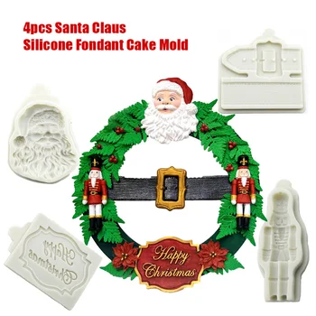 

Fondant Cake Mold Christmas Santa Claus Fondant Mold Chocolate Cake Decorating Mold Silicone Candy Mold Cake Decoration Tools