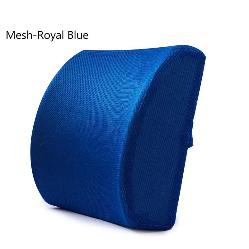 Mesh royal blue Всплеск памяти Поддержка сиденья мягкие подушки дышащие медицинские спины массажер универсальный автомобиль домашний офис снять боль - Цвет: Mesh royal blue