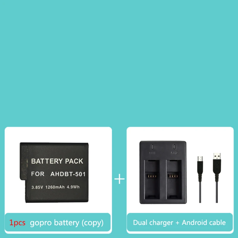 Комплект аккумуляторов для GoPro Hero 8, 3 в 1, зарядное устройство, Android type-C, сумка для хранения кабелей для GoPro Hero, аксессуары - Цвет: option 4