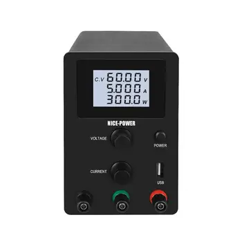

LCD Screen Adjustable Switch DC Lab Power Supply Variable 60V 5A Regulated Power Modul Laboratory Power Source Digital 110/22V