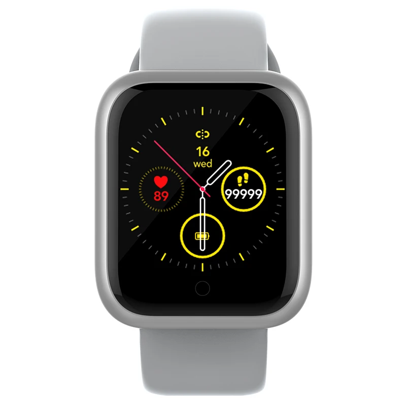 Смарт-часы с шагомером и пульсометром для Android IOS водонепроницаемый чехол из