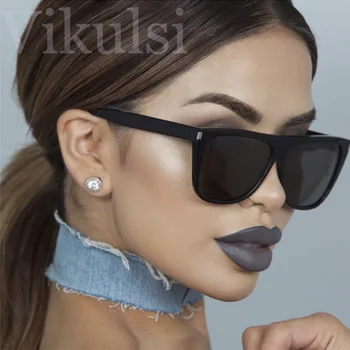 

2020 New Metal Point Square Sunglasses Women Fashion Retro Flat Top Sun Glasses Lady Brand Designer Vintage Shades Gafas Oculos
