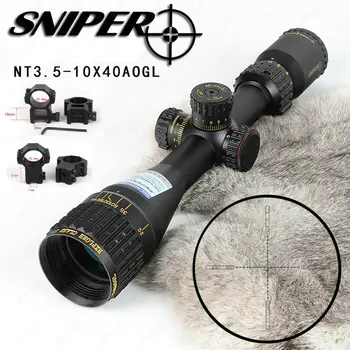 

SNIPER NT 3.5-10X40 AOGL Hunting Riflescopes Tactical Optical Sight Full Size Glass Etched Reticle RGB Illuminated Rifle Scope