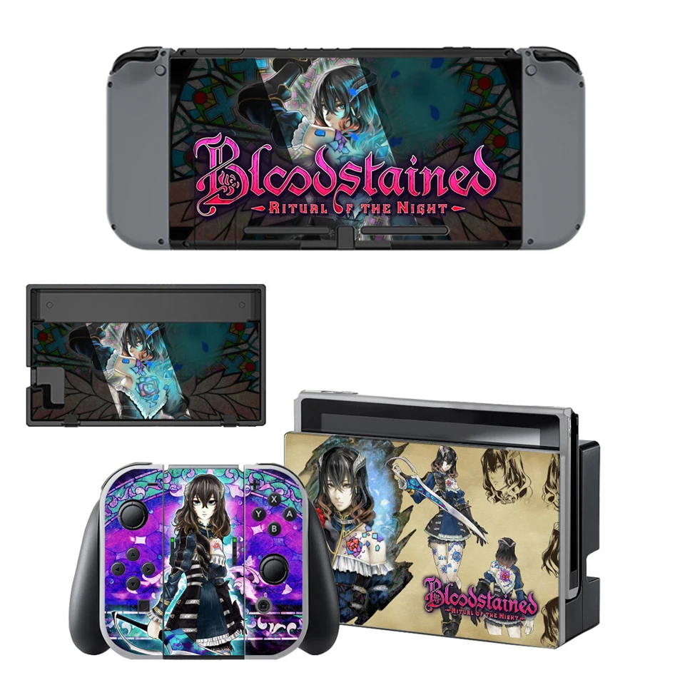 YSNS2182 Nintendo Switch кожи Стикеры, кровью: обряд of the Night виниловые наклейки в виде Фотообоев c переводными картинками Стикеры s для Nintnedo консолью коммутатора Joy-Con и док-станция - Цвет: YSNS2182