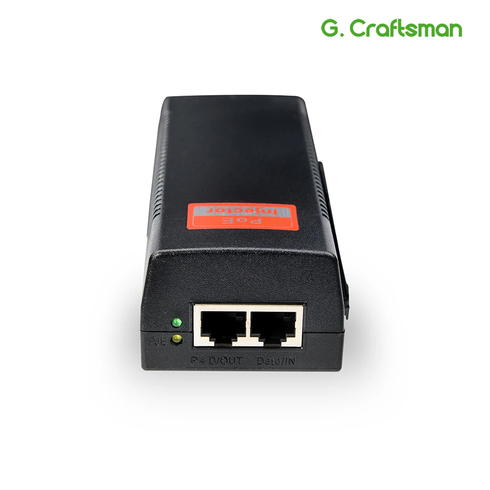 Инжектор POE IEEE 802.3af 10/100/1000 Мбит/с Питание Вход 100V 240V Выход 48V 56V 45 + 78 |Коробки передач