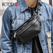 AETOO мужские сумки на шпильках, модные нагрудные сумки, модные кожаные сумки, повседневная кожаная сумка