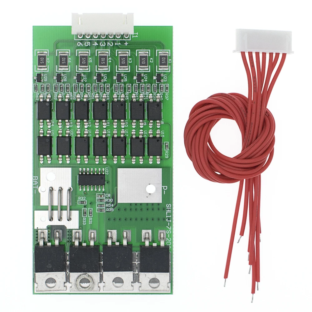 7s Cells 20A 24V W//Balancing Li-ion Lithium 18650 Battery BMS Protection Board