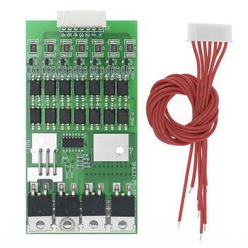 

Bms 7S Li-ion Lithium 18650 Battery Protection Board 24V 20A Battery Balancer With Matching Cable Automatic Protection Function