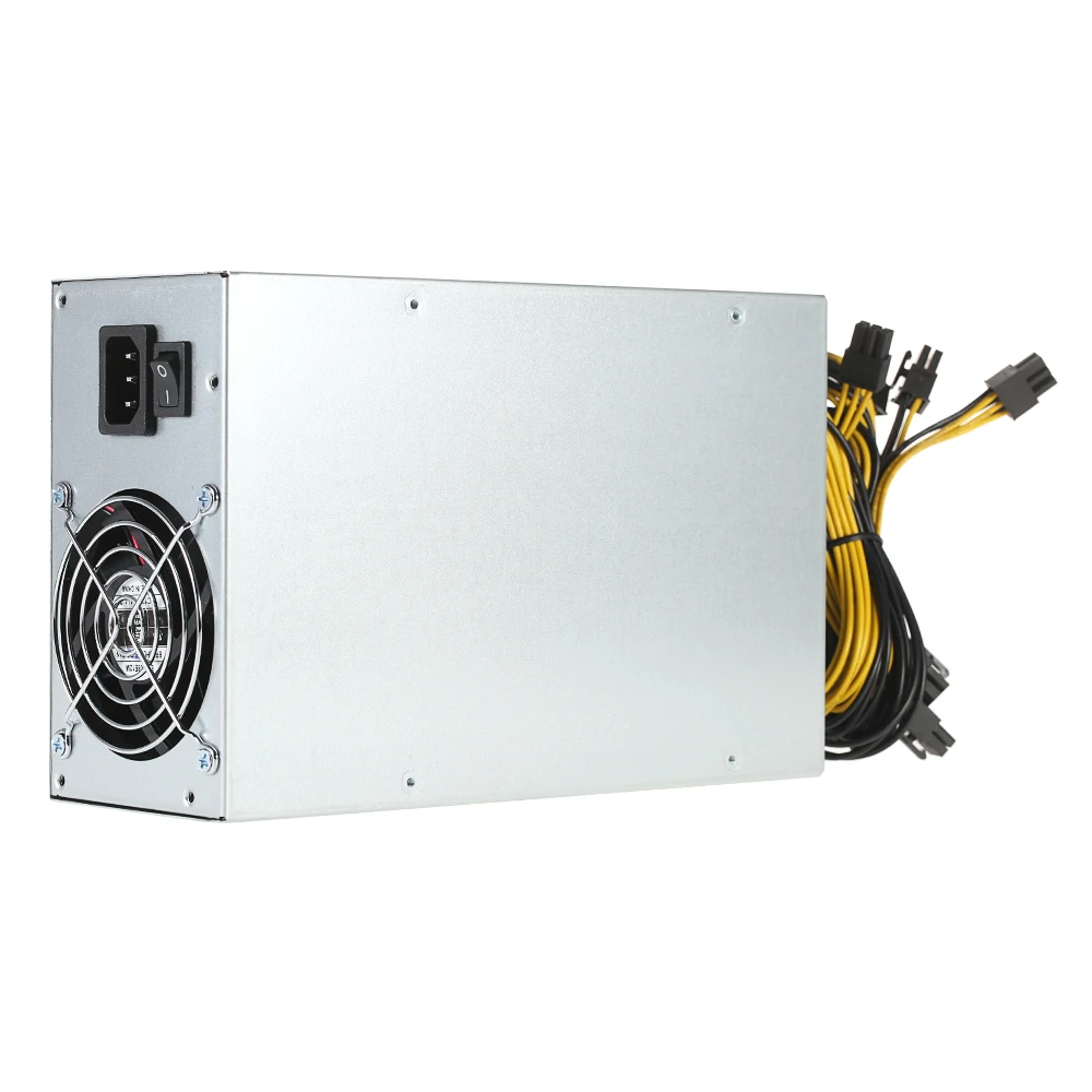 Серебристый Efficency1800w импульсный Сервер питания Профессиональный для горнодобывающей машины источник питания достаточно стабильный для 180-260 в - Цвет: Серебристый