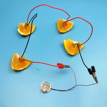 

Feichao Fruit Battery Science Experiment Kit with Electronic Clock and RGB LED for DIY Home Teaching Toy School Science Project