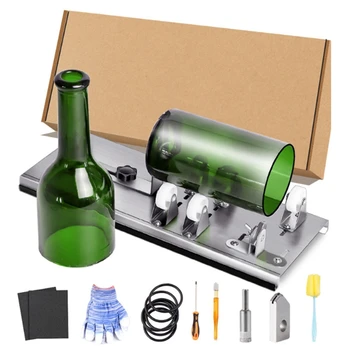 

Glass Bottles Cutter for Cutting Wine Bottles, Rubber Ring Fixing Gloves Tool Kit
