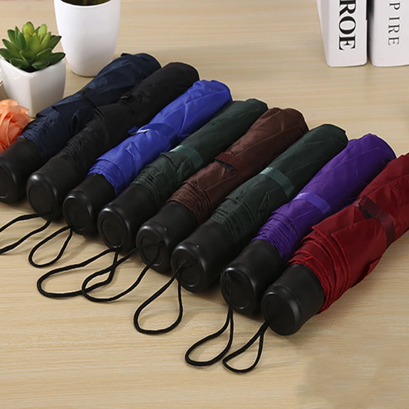 

Sunshade Umbrella Anti-UV Umbrella Umbrella Rainy Day Cartoon Waterproof Tri-Folded Dustproof