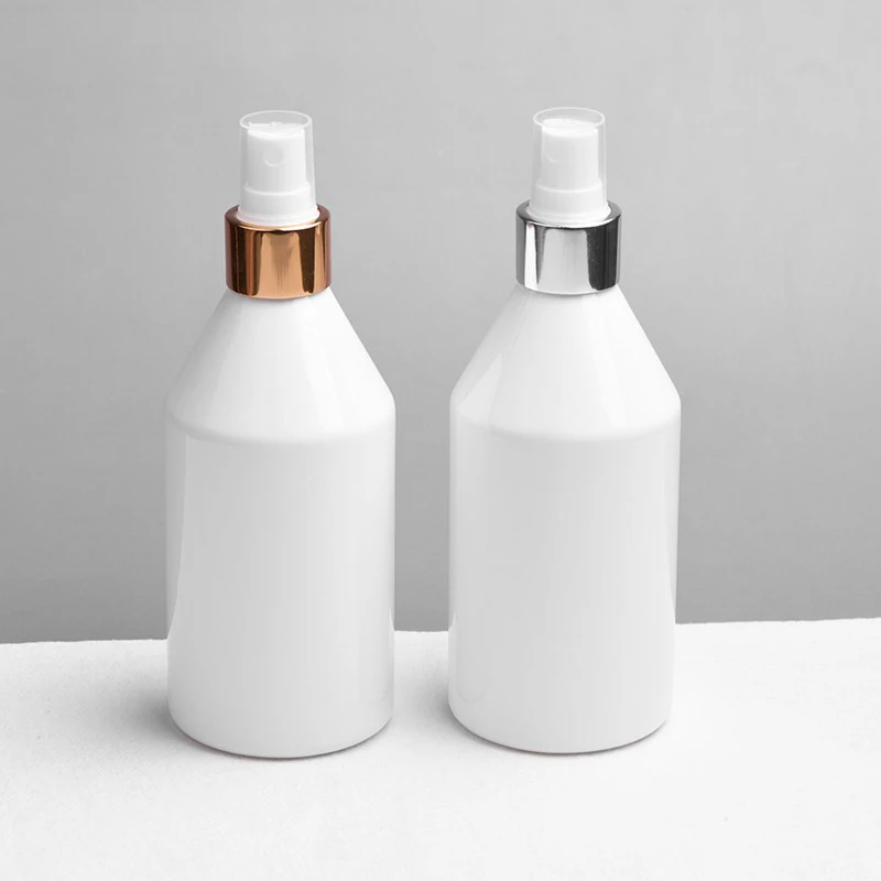

300ML 20PCS Silver Gold Collar Mist Sprayer Pump Plastic PET Bottle For Cosmetics Perfume Packaging Container