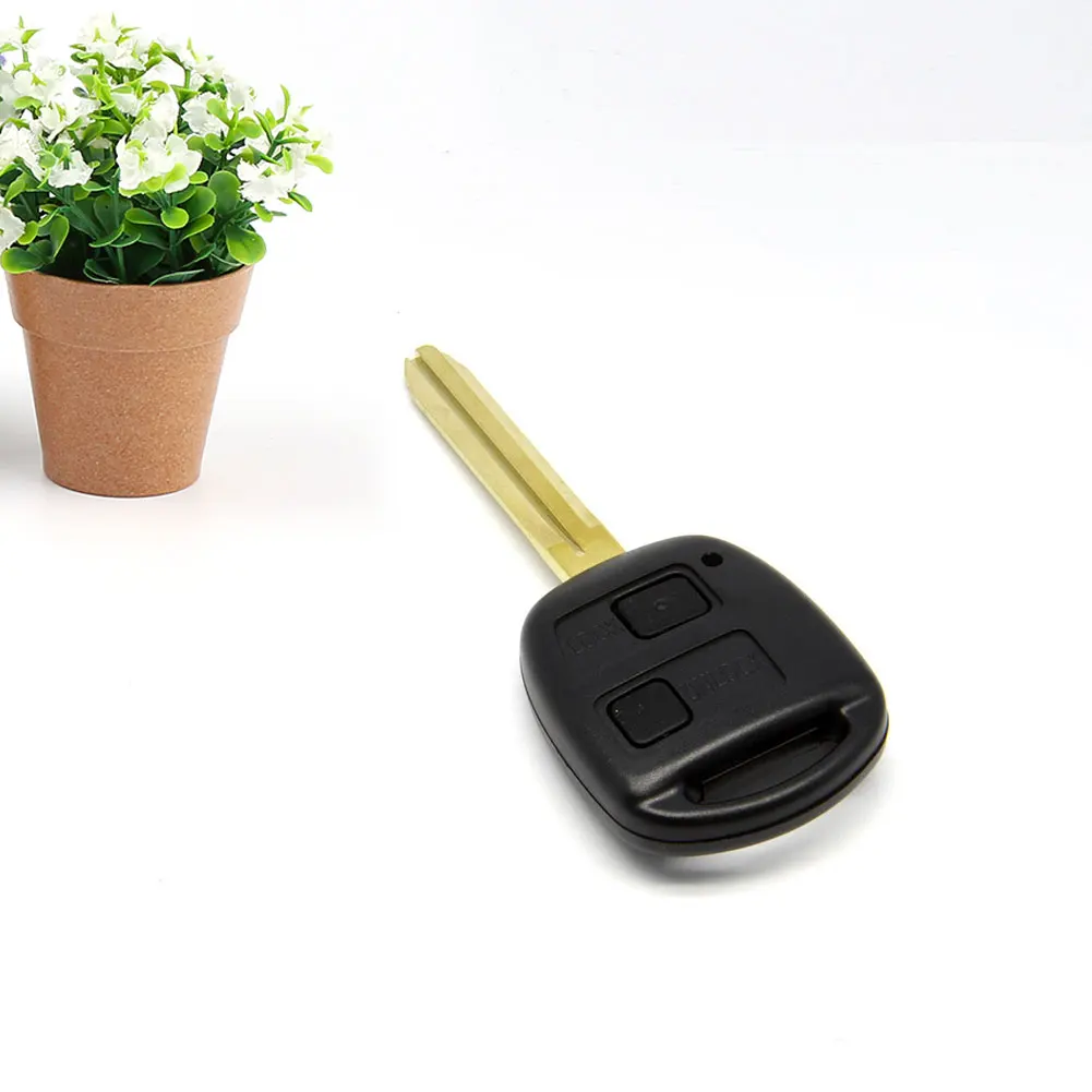1x2 кнопки дистанционного чехол для TOYOTA Camry Corolla Rav4 Avensis черный