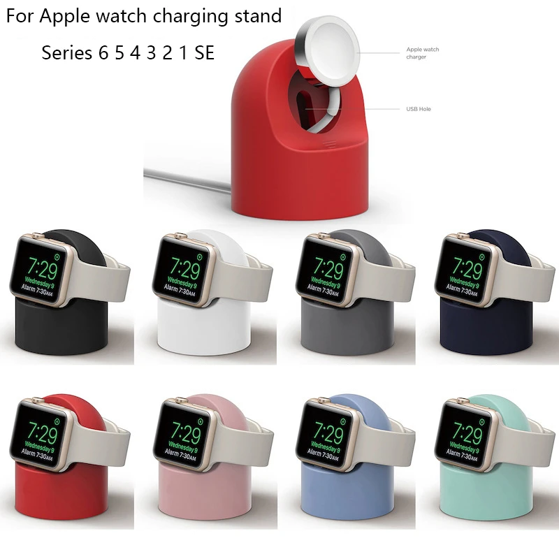 Силиконовая подставка Wtach для apple watch Series 6 5 4 3 2 SE Магнитная Беспроводная зарядка