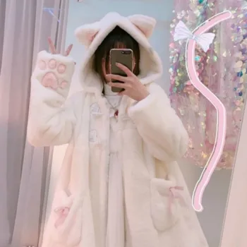 Japanese Lolita Kitty Paw Coat  1