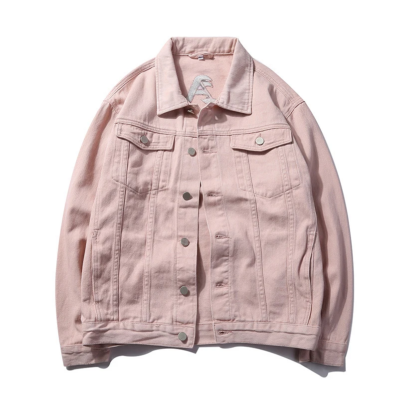 5 цветов Мужская модная джинсовая куртка с вышитыми буквами повседневная