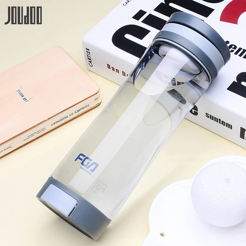 

600ml Creative Plastic Water Bottle Portable Mobile Phone Bracket Bottles Sports Outdoor Fruit Juice Tea Bottle With Infuser