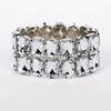 Hot Fashion more color big Crystal Rhinestone Wedding Bridal elasticity Bracelet Bangle Bling Wristband Women Jewelry B034 4