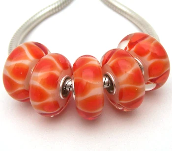 

JGWGT 1800 5X 100% Authenticity S925 Sterling Silver Beads Murano Glass beads Fit European Charms Bracelet diy jewelry Lampwork