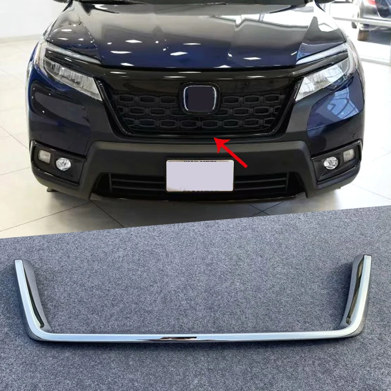 

Stainless Steel Front Bumper Air Grille Grill Decor Cover Trim For Honda Passport 2019 2020 Car Styling Exterior Modified