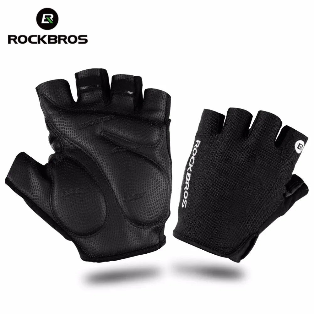 

ROCKBROS Bicycle Bike Half Fingger Gloves Shockproof Breathable Men Women Summer MTB Mountain Sports Gloves Cycling Clothings
