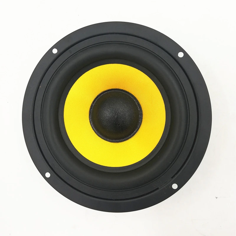 speaker with yellow woofer