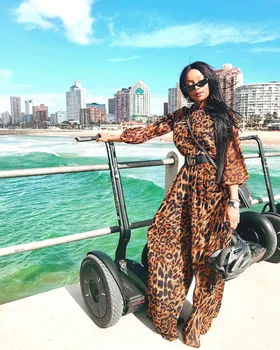 

2019 Popping Europe and the United States autumn and winter classic leopard print long-sleeveloose loose-fitting jumpsuit woman