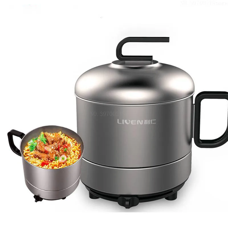 600W 1.5L Electric Hot Pot Mini Multi Cooker Boiled Noodles Split Cooking for Student Dormitory Portable Electricity Boiler | Дом и сад