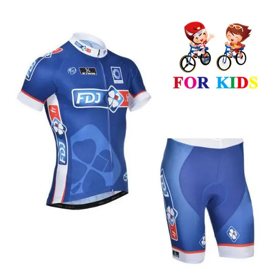 cycling jersey set 2 Дети Pro команда мальчиков MTB с коротким рукавом Велоспорт Джерси набор детей спортивные одежды для велосипедиста открытый Майо Ropa Ciclismo - Цвет: cycling jersey set 2