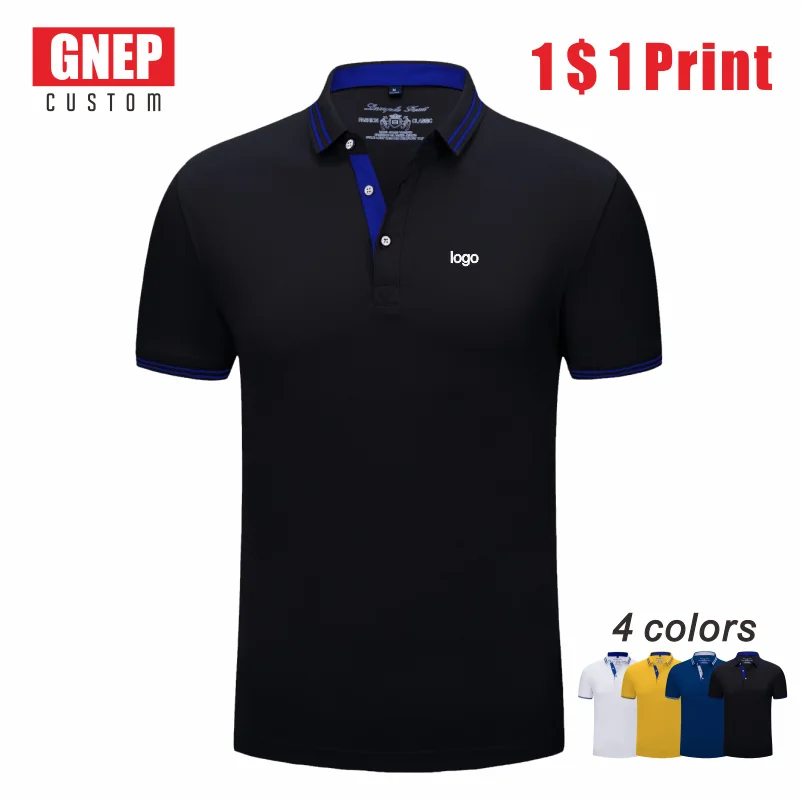 

GNEP2020 new men's polo shirt Korean version of lapel simple style solid color casual matching shirt canbe customized embroidery